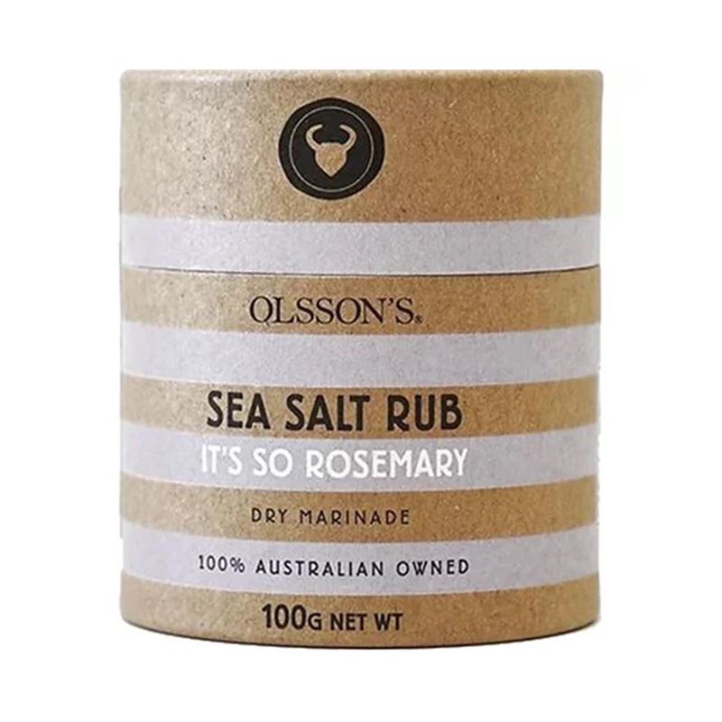 Olssons – It’s So Rosemary Sea Salt Rub 100g Kraft Canister (Made in Australia)