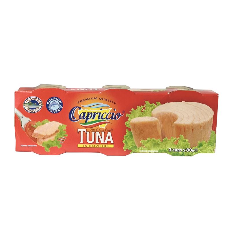 Capriccio – Tuna in Olive Oil Triple Pack 80g