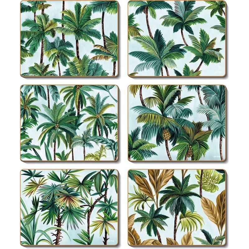 Cinnamon – Tropical Palm Trees Coaster 11×9.5cm Set of 6