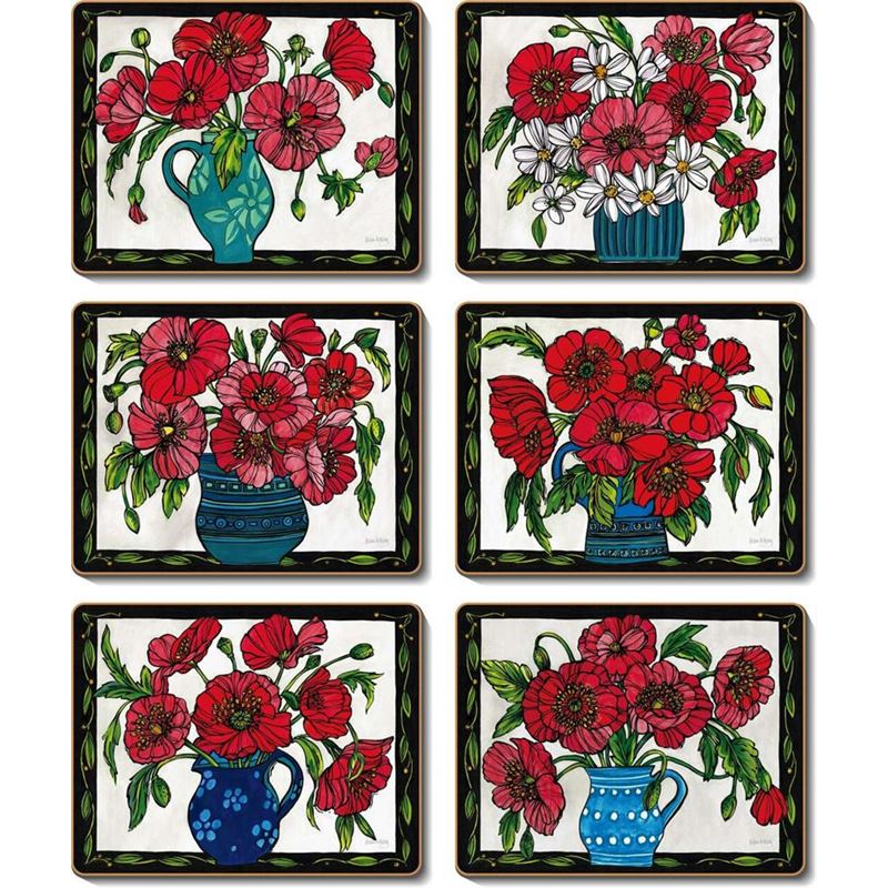 Cinnamon – Poppy Vase Coaster 11×9.5cm Set of 6