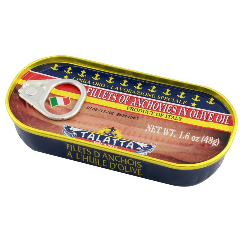 Chef’s Choice –  Talatta Fillets of Anchovies in Olive Oil 48g