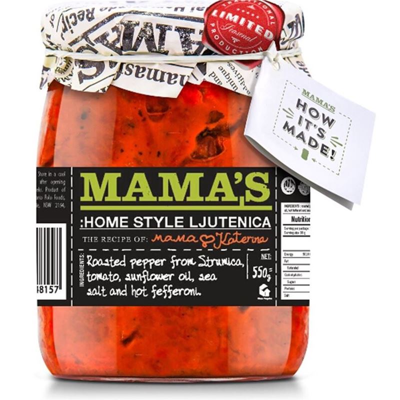 Mama’s – Lutencia Roasted Pepper Homestyle Relish 500g
