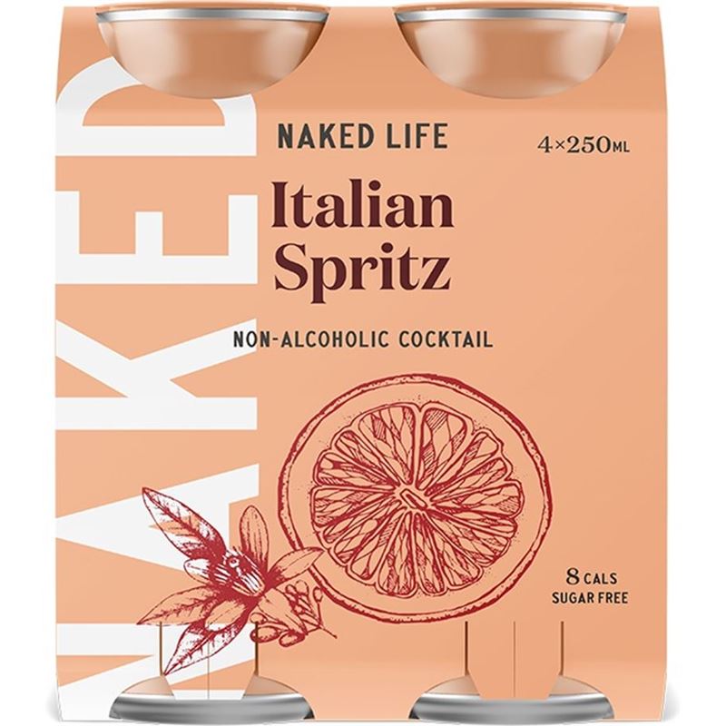 Naked Life – Natural Cocktails Non-Alcholic Italian Spritz 250ml Pack of 4