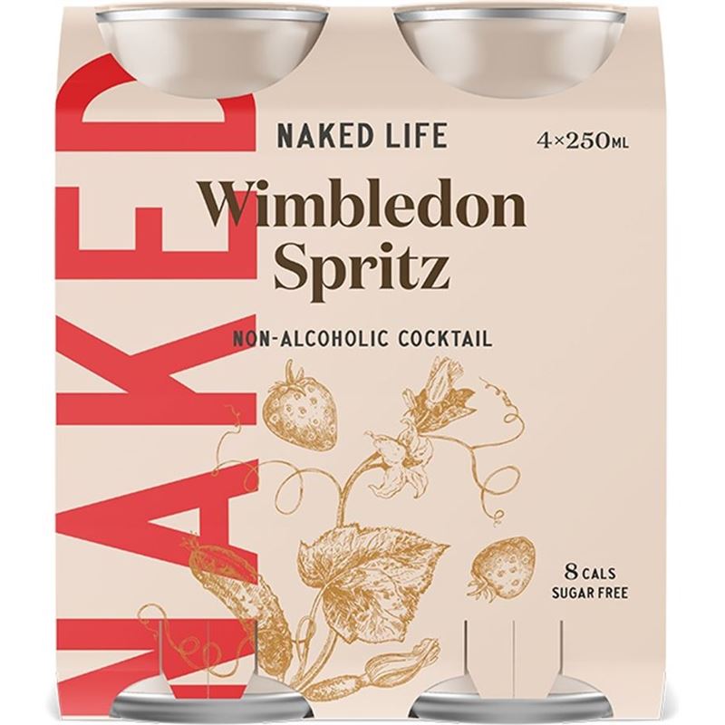 Naked Life – Natural Cocktails Non-Alcholic Wimbledon Spritz 250ml Pack of 4