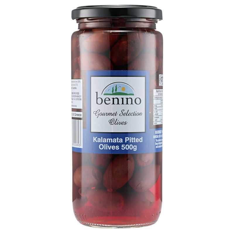 Benino – Kalamata Pitted Olives 500g (Product of Greece)