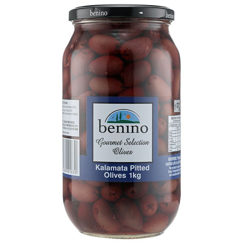 Benino – Kalamata Pitted Olives 1Kg (Product of Greece)