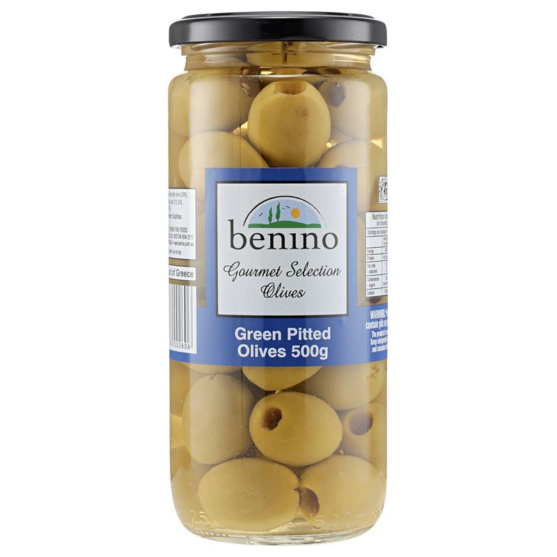 Benino – Green Pitted Olives 500g