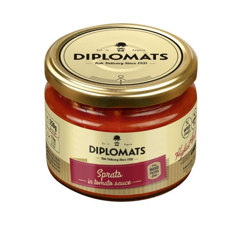 Diplomats – Smoked Sprats in Tomato Sauce Jar 250g