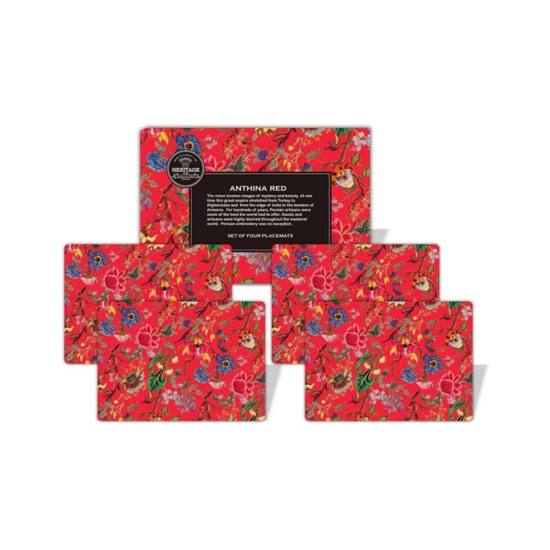 Heritage – Anthina Red Placemats 29×21.5cm Set of 4