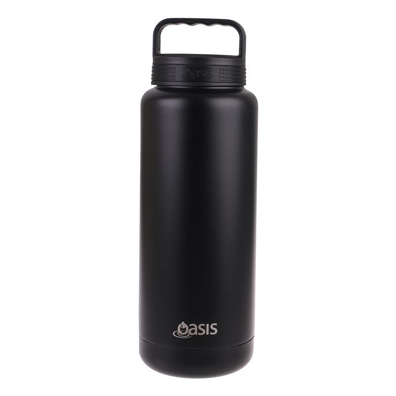 Oasis – Titan Stainless Steel Double Wall Insulated Drink Bottle 1.2Ltr Black
