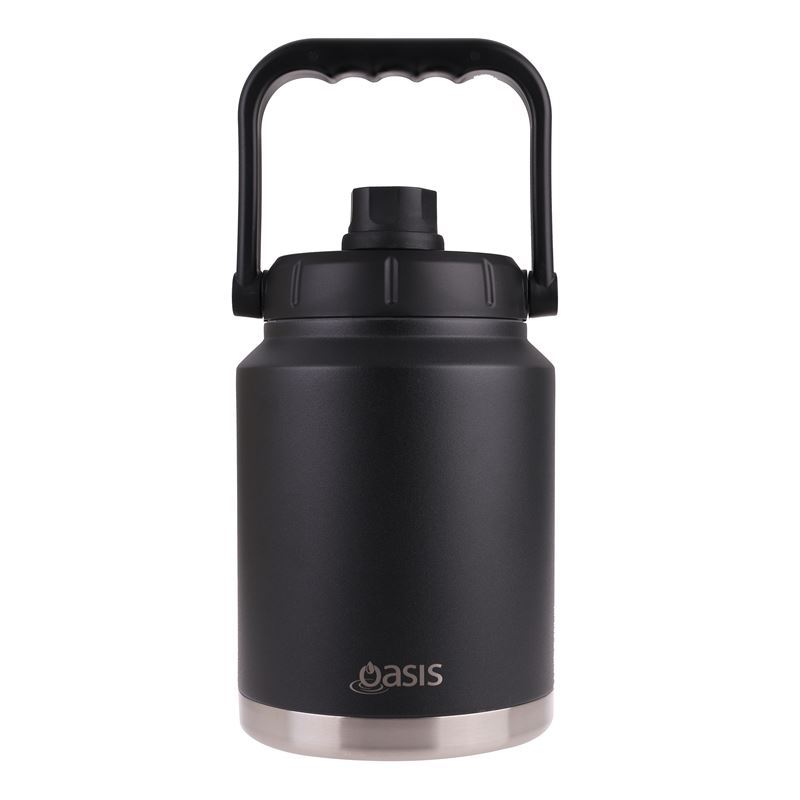 Oasis – Stainless Steel Double Wall Insulated Jug with Carry Handle 2.1Ltr Black