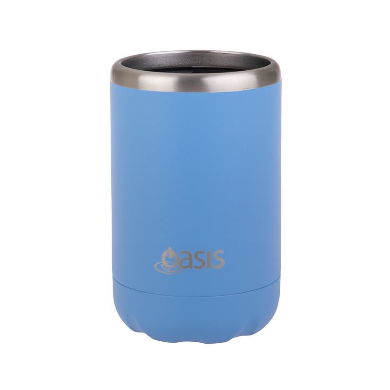 Oasis – Stainless Steel Double Wall Insulate Cooler Can 375ml Calypso Blue