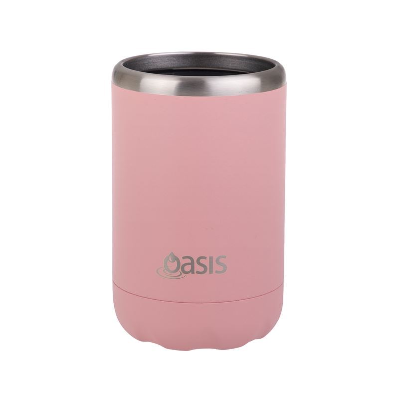 Oasis – Stainless Steel Double Wall Insulate Cooler Can 375ml Coral Cove