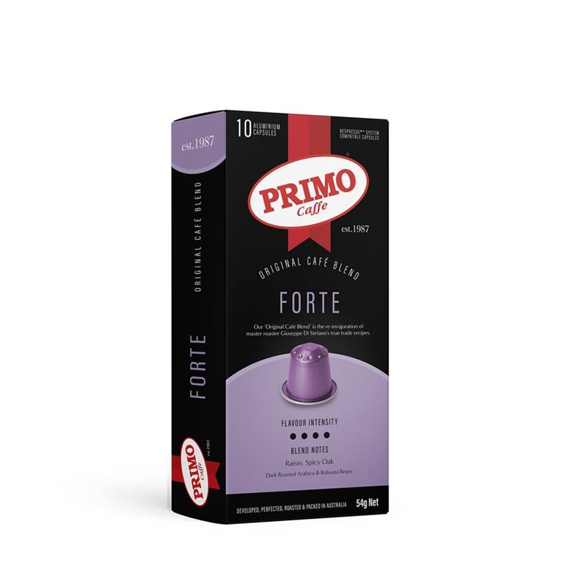 Primo – Original Cafe Blend Forte Alu Capsules 10 Pack