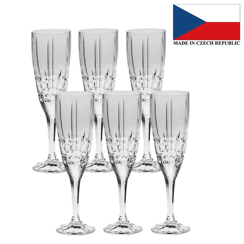 Bohemia – Dover Flute 180ml Set of 6 (Made in the Czech Republic)