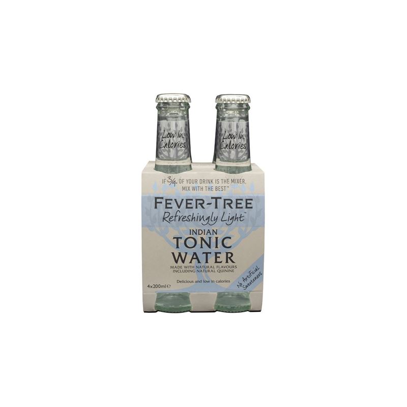Fever Tree – Light Indian Tonic Water 4x200ml Bottle