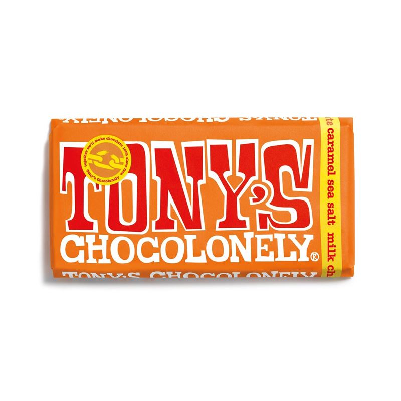 Tony’s Chocolonely – Milk Caramel Sea Salt Bar 180g