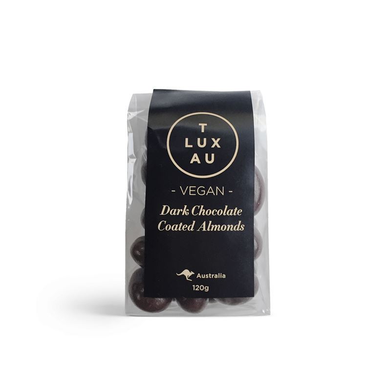 T Lux Au – Dark Chocolate Almonds 120g (Made in Australia)