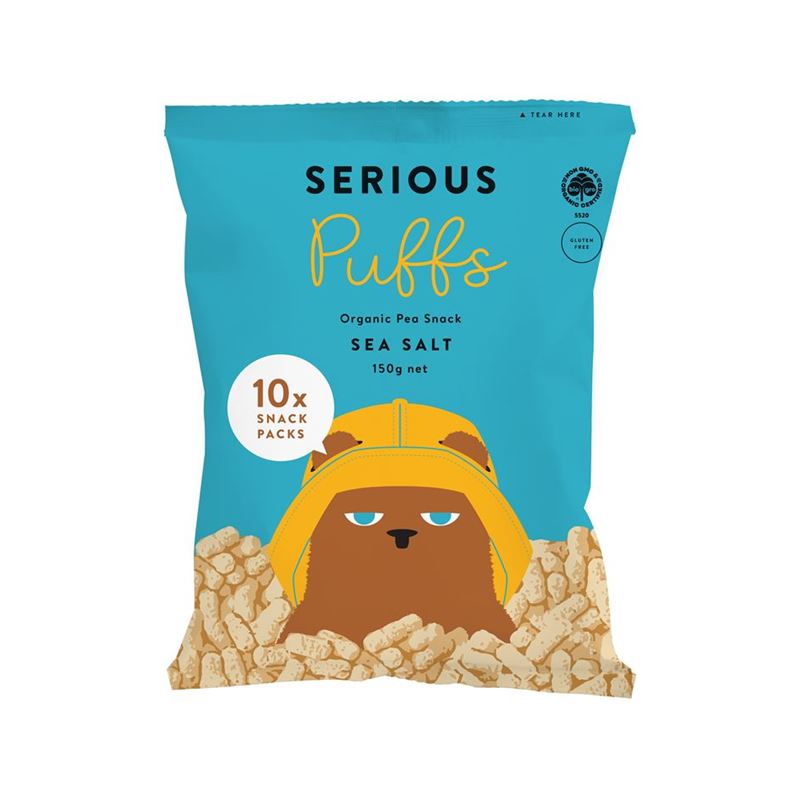 Serious Food Co. – Organic Peapuff Sea Salt 15g Multi Pack of 10