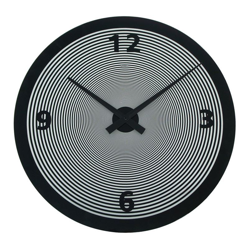 Degree – Spin Black 50cm Glass Clock