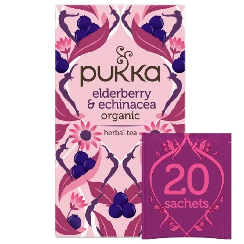 Pukka – Elderberry Echinacea Tea Bags Pack of 20