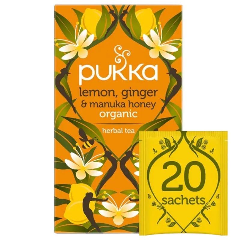 Pukka – Lemon Ginger & Manika Honey Tea Bags Pack of 20