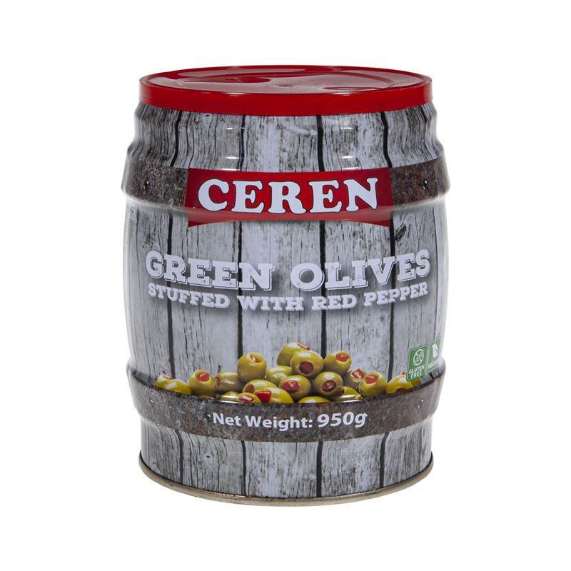 Ceren – Green Olives Stuffed with Red Pepper 950g