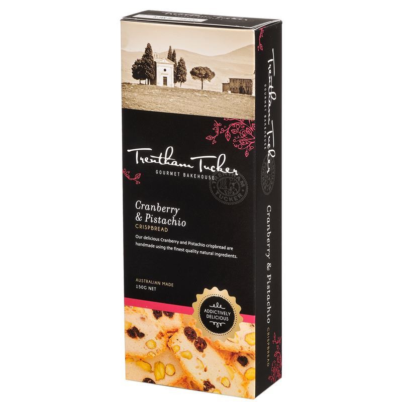 Trentham Tucker – Cranberry & Pistachio Crispbread 150g