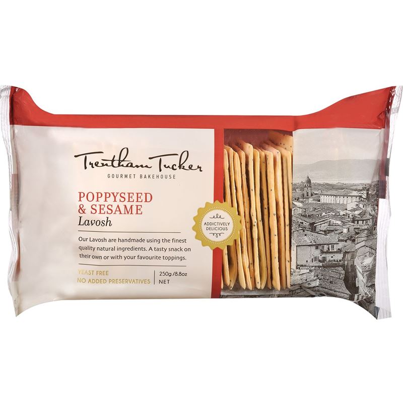 Trentham Tucker – Lavosh Poppyseed & Seasame Snack 250g