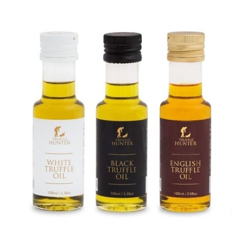 Truffle Hunter – Black, White and English 100ml Truffle Oil Selection Gift Pack