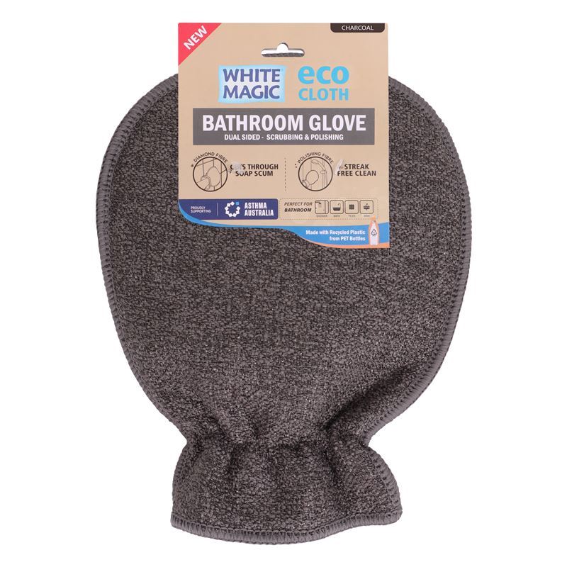 White Magic – Eco Cloth Dual Sided Bathroom Glove Charcoal