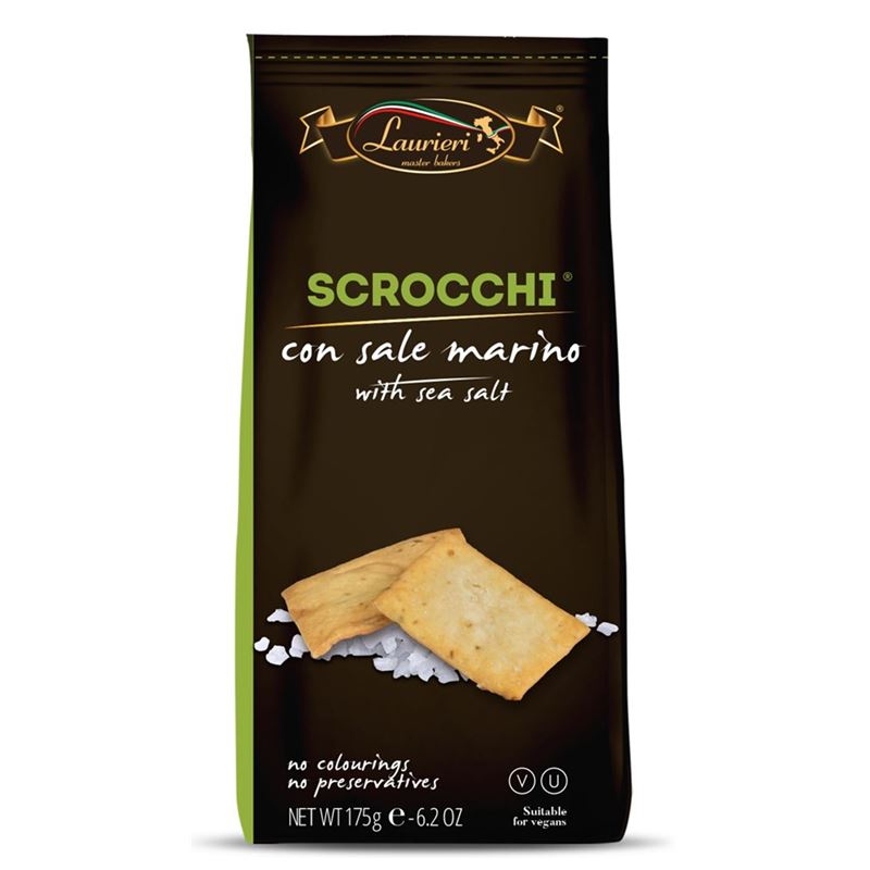 Fratelli Laurieri – Scrocchi Rustic Crackers Sea Salt 175g