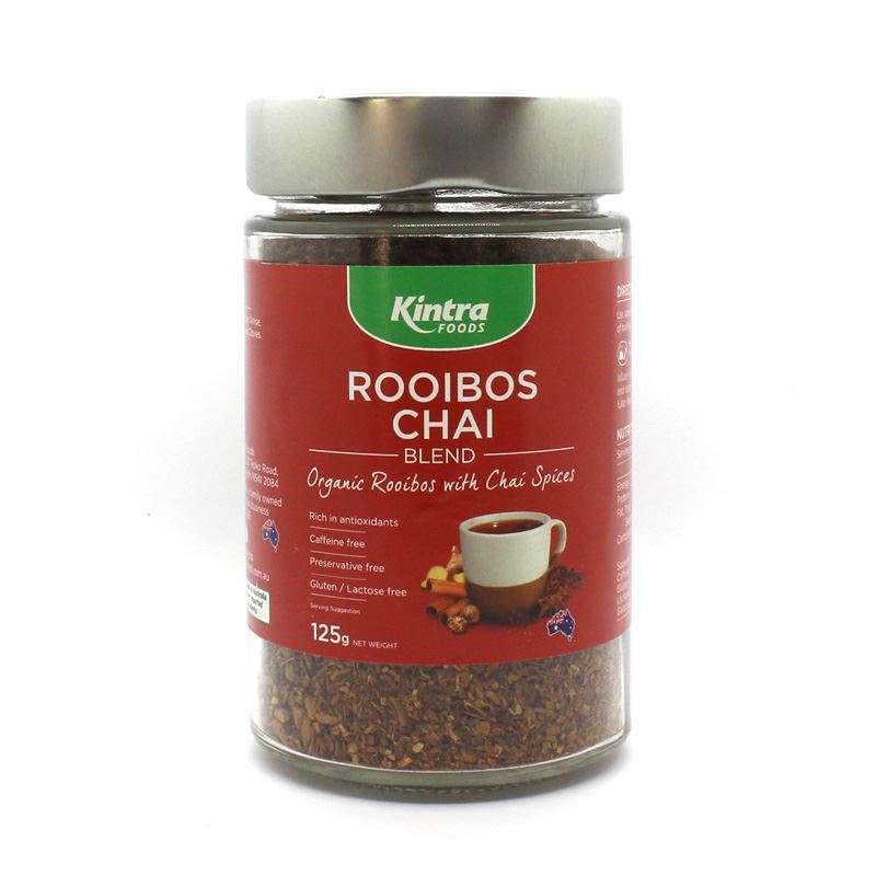 Kintra Foods – Loose Leaf Tea Rooibos Chai Glass Jar 125g