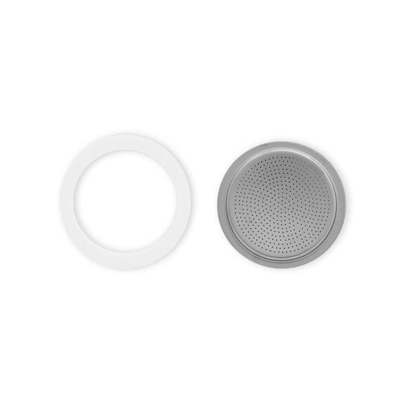 Bialetti – Espresso Spare Part 2 Cup Aluminium Silicone Gasket and Filter