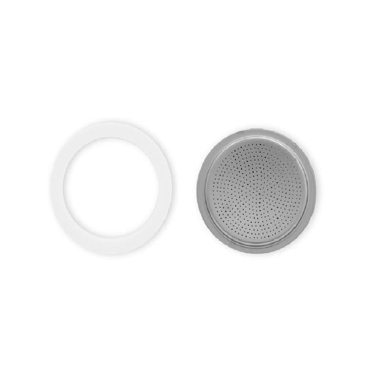 Bialetti – Espresso Spare Part 6 Cup Aluminium Silicone Gasket and Filter