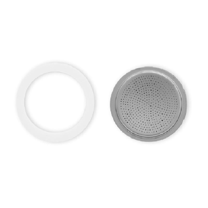 Bialetti – Espresso Spare Part 12 Cup Aluminium Silicone Gasket and Filter