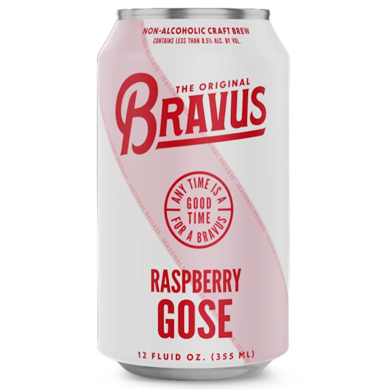 Bravus – Raspberry Gose Non-Alcoholic Beer 355ml Can