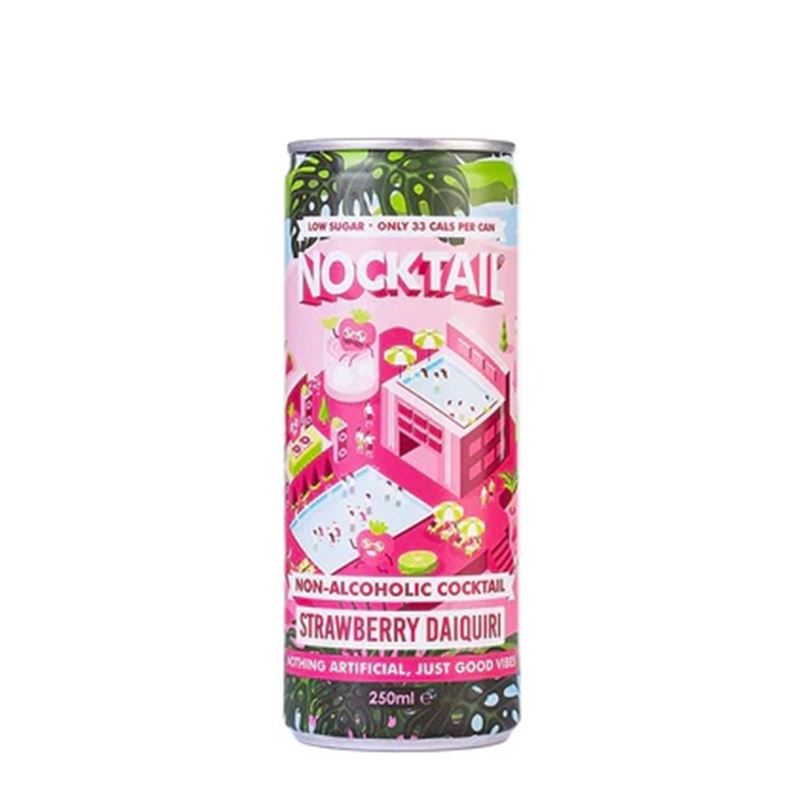 Nocktail – Strawberry Daiquri Non-Alcoholic Cocktail 250ml Slimline Can