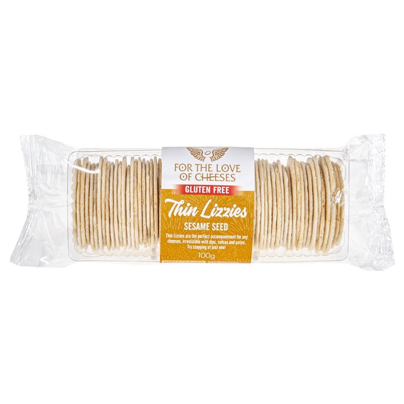 For the Love of Cheeses – Thin Lizzies Gluten Free Sesame Seed Wafer Cracker 100g