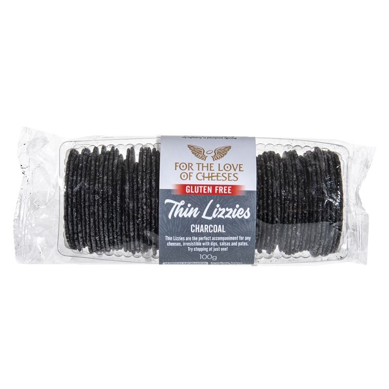 For the Love of Cheeses – Thin Lizzies Gluten Free Charcoal Wafer Cracker 100g