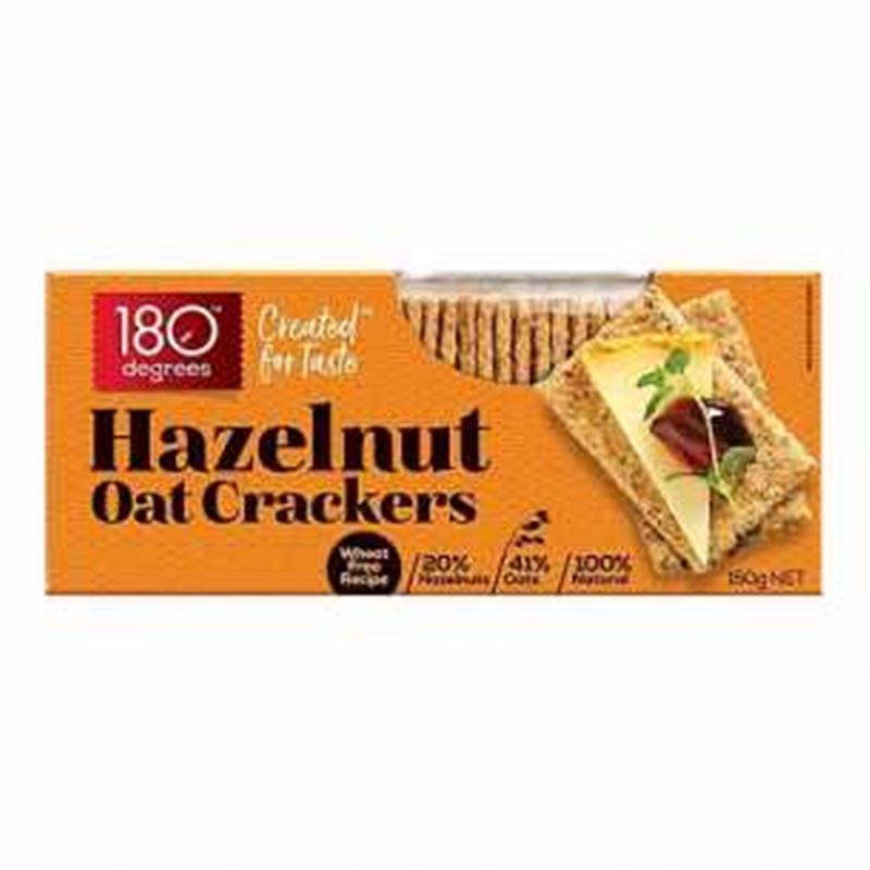 180 Degrees – Hazelnut Oat Crackers 150g
