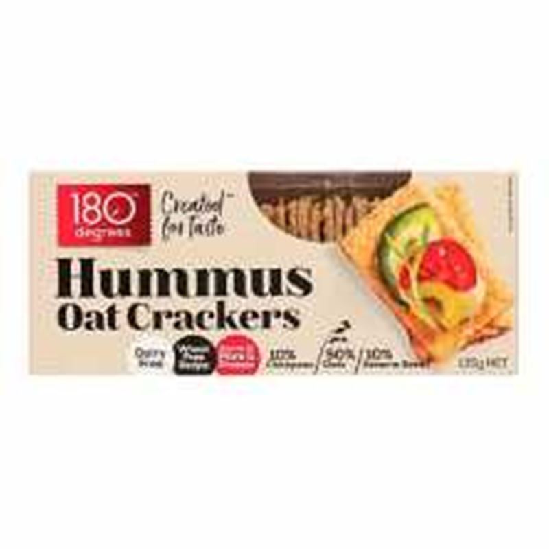 180 Degrees – Hummus Oat Crackers 150g