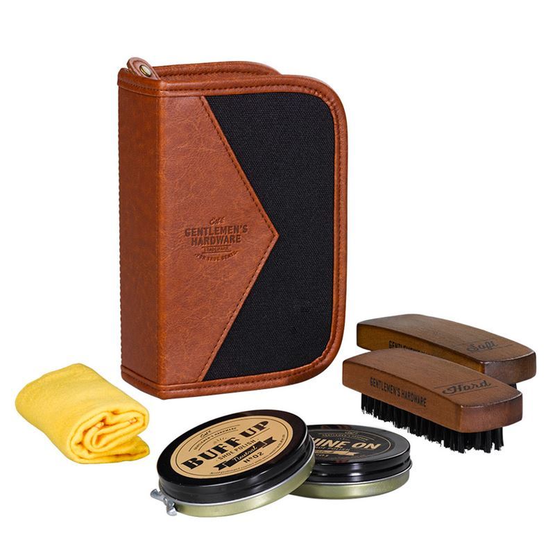 Gentleman’s Hardware – Charcoal Canvas Shoe Shine Kit