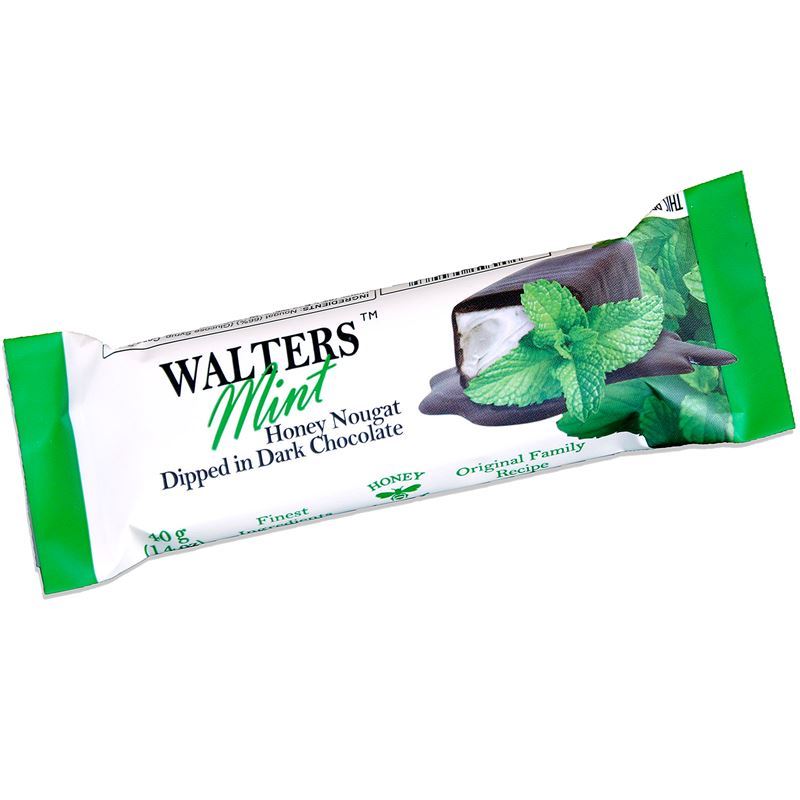 Walter’s – Wild Mint Honey Nougat Dipped in Dark Belgian Chocolate 40g