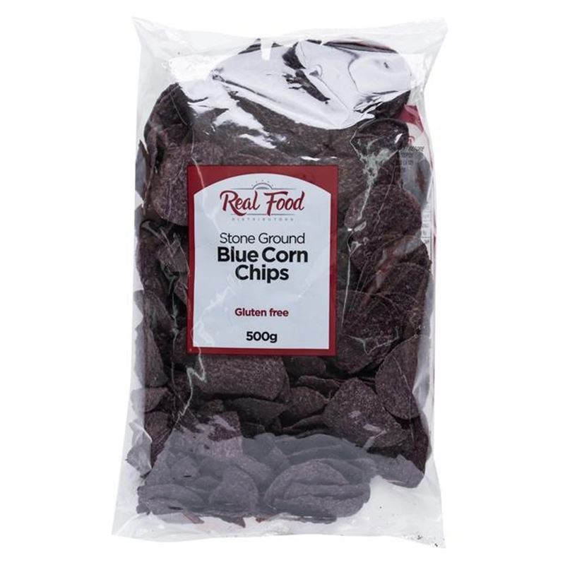 Real Food – Stone Ground Blue Corn Chips 500g