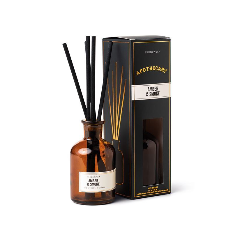 Paddywax – Apothecary 3fl oz. Amber Glass Diffuser Amber & Smoke
