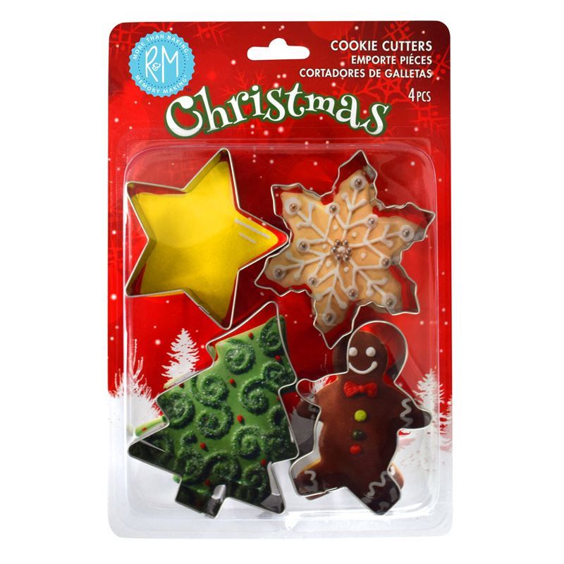 R & M – Stainless Steel Christmas Cookie Cutter Set of 4