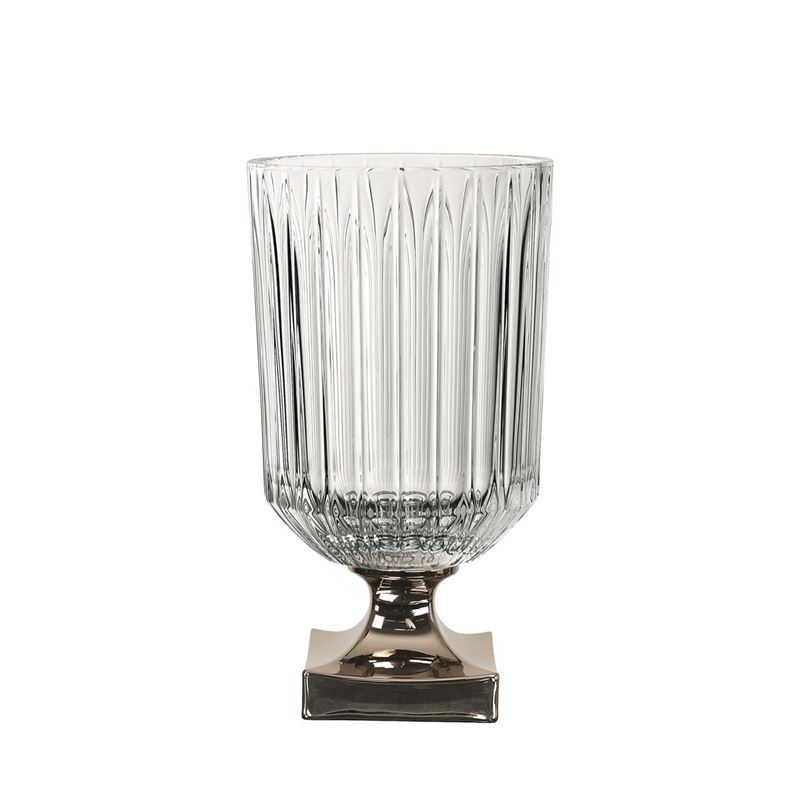 Nachtmann Crystal – Minerva Platinum Footed Vase 32cm (Made in Germany)