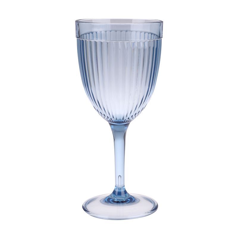 Pizzazz – Ripple Acrylic Wine Glass 400ml Blue