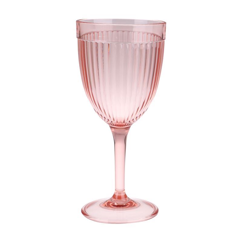 Pizzazz – Ripple Acrylic Wine Glass 400ml Pink